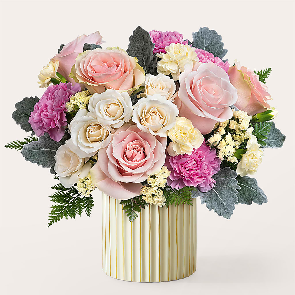 Blissful Moments Bouquet with Ivory Vase – TOWN CENTER FLORIST & GIFTS INC, Orlando FL