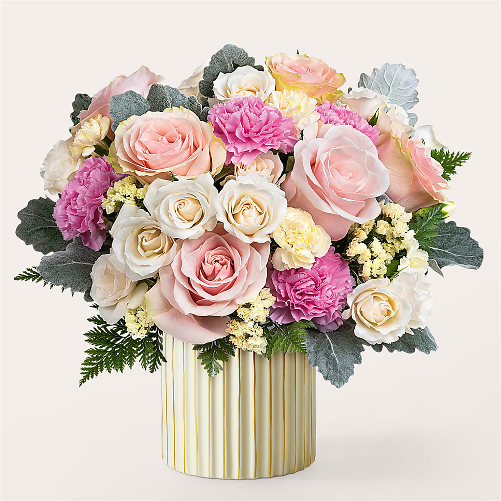 Blissful Moments Bouquet with Ivory Vase – TOWN CENTER FLORIST & GIFTS INC, Orlando FL