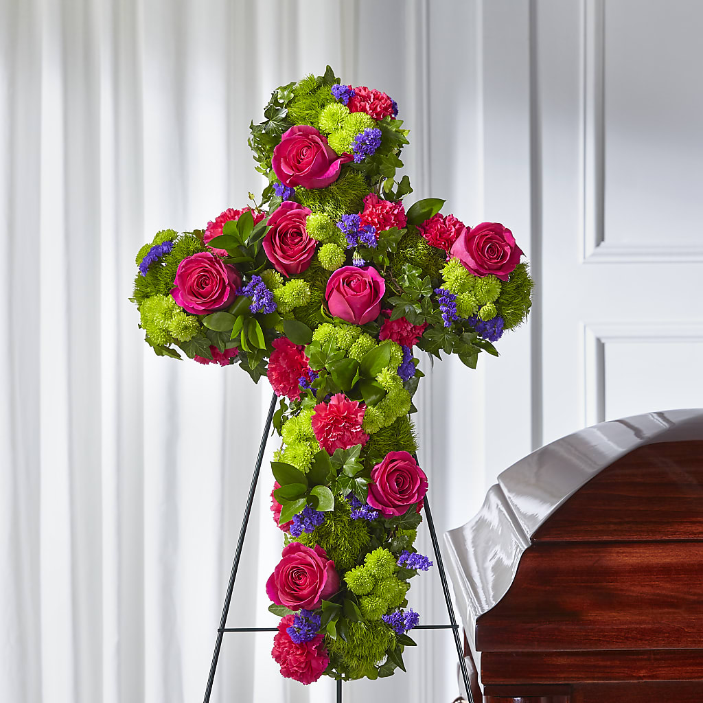 Tribute Rose Floral Cross – TOWN CENTER FLORIST & GIFTS INC, Orlando FL
