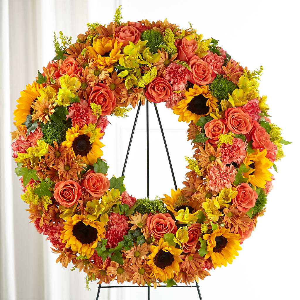 Autumnal Memories Wreath (Standard) – TOWN CENTER FLORIST & GIFTS INC, Orlando FL
