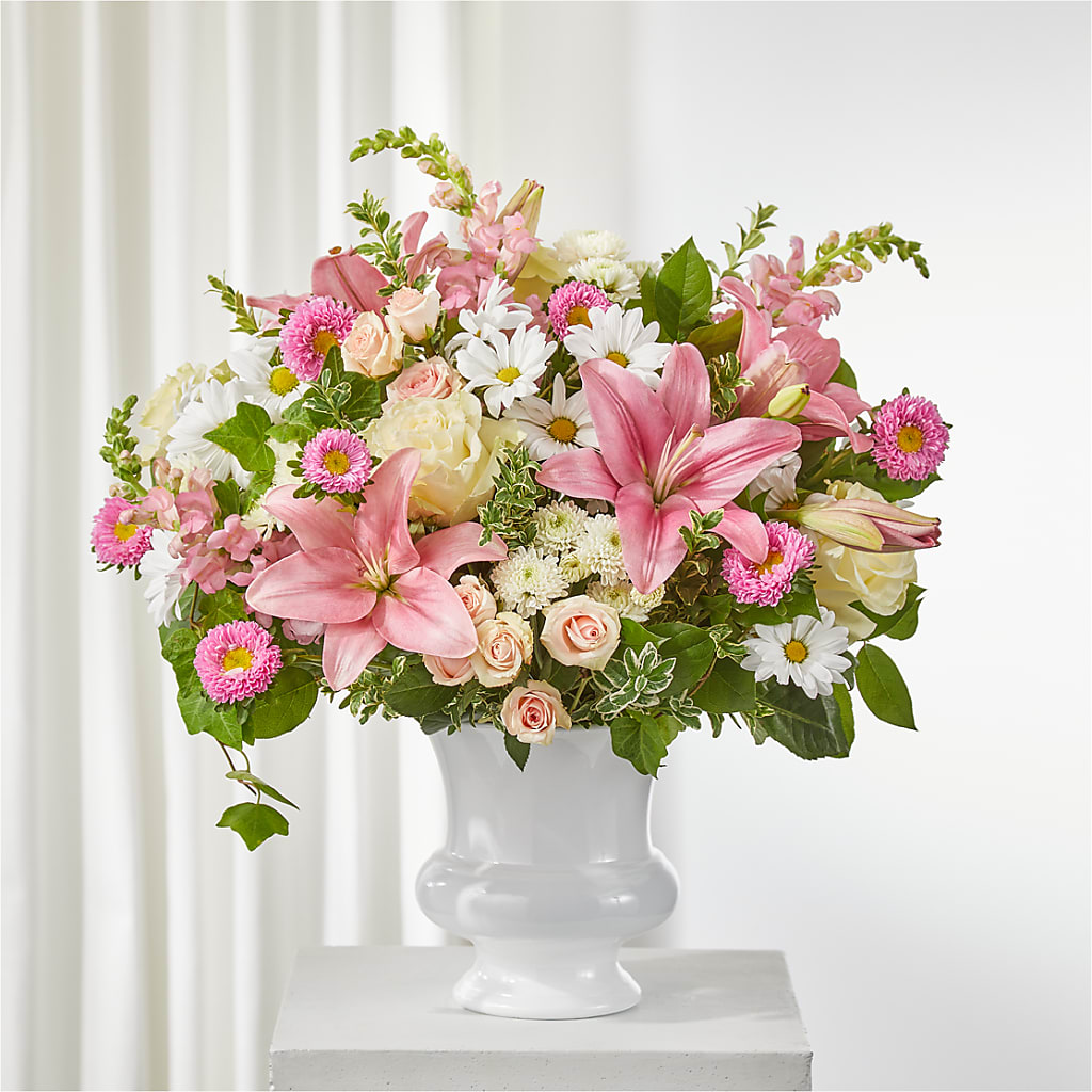Empathetic Blooms Urn Arrangement – TOWN CENTER FLORIST & GIFTS INC, Orlando FL