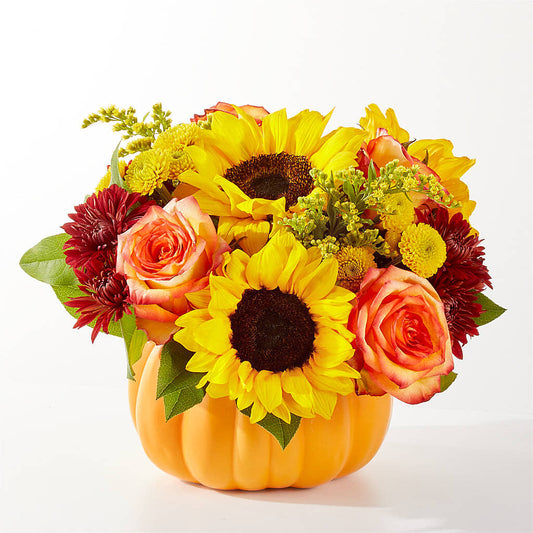 Golden Gourd Pumpkin Bouquet – TOWN CENTER FLORIST & GIFTS INC, Orlando FL