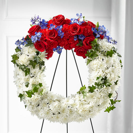Patriotic Passion Wreath – TOWN CENTER FLORIST & GIFTS INC, Orlando FL