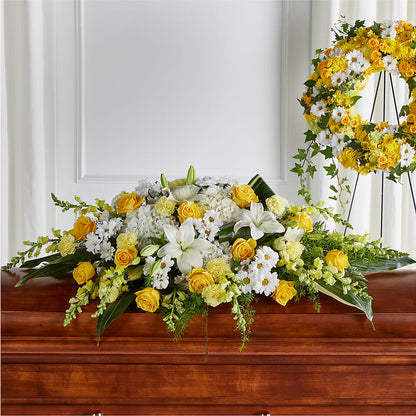 Golden Harmony Casket Spray – TOWN CENTER FLORIST & GIFTS INC, Orlando FL