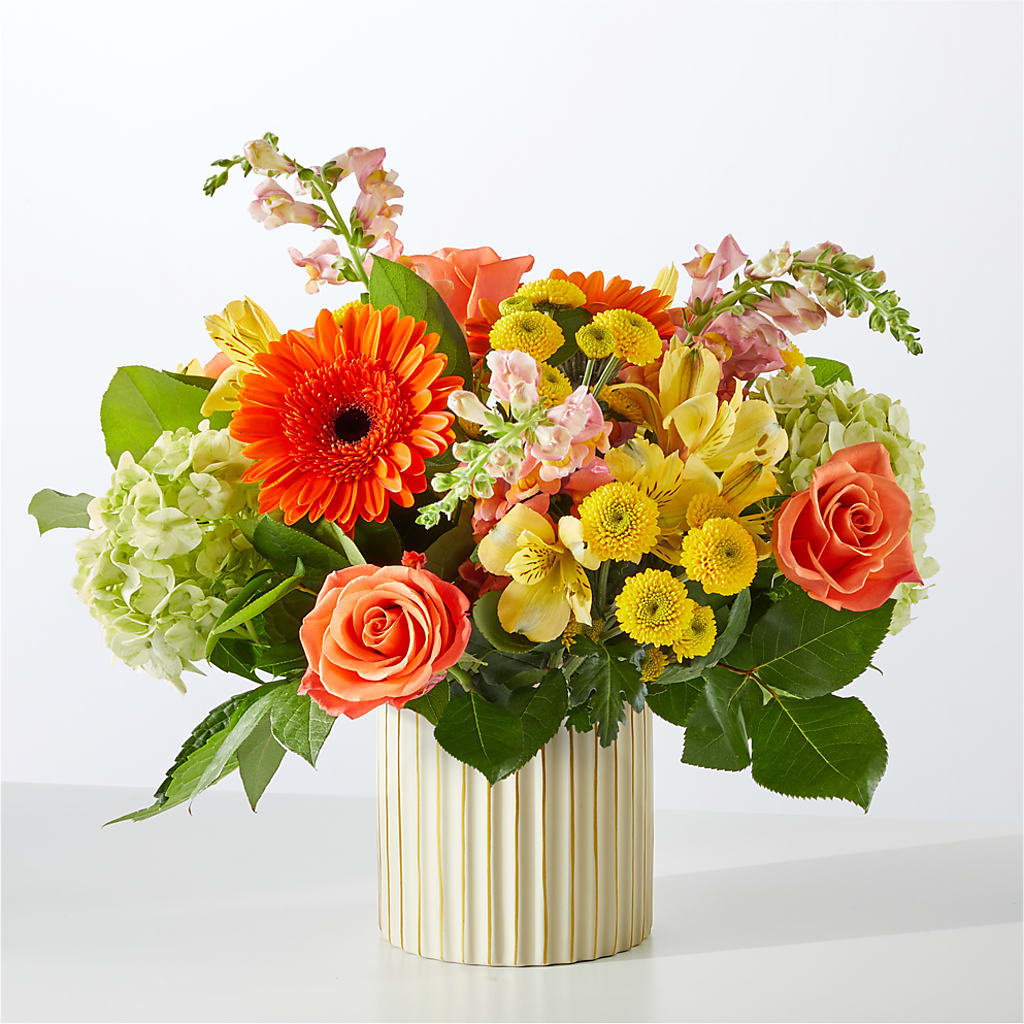 Autumn Sunshine Bouquet with Ivory Vase – TOWN CENTER FLORIST & GIFTS INC, Orlando FL