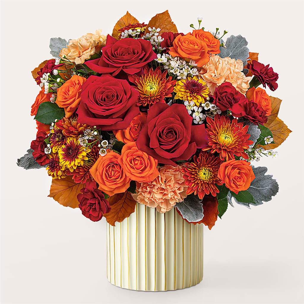 Merlot Bouquet with Ivory Vase – TOWN CENTER FLORIST & GIFTS INC, Orlando FL