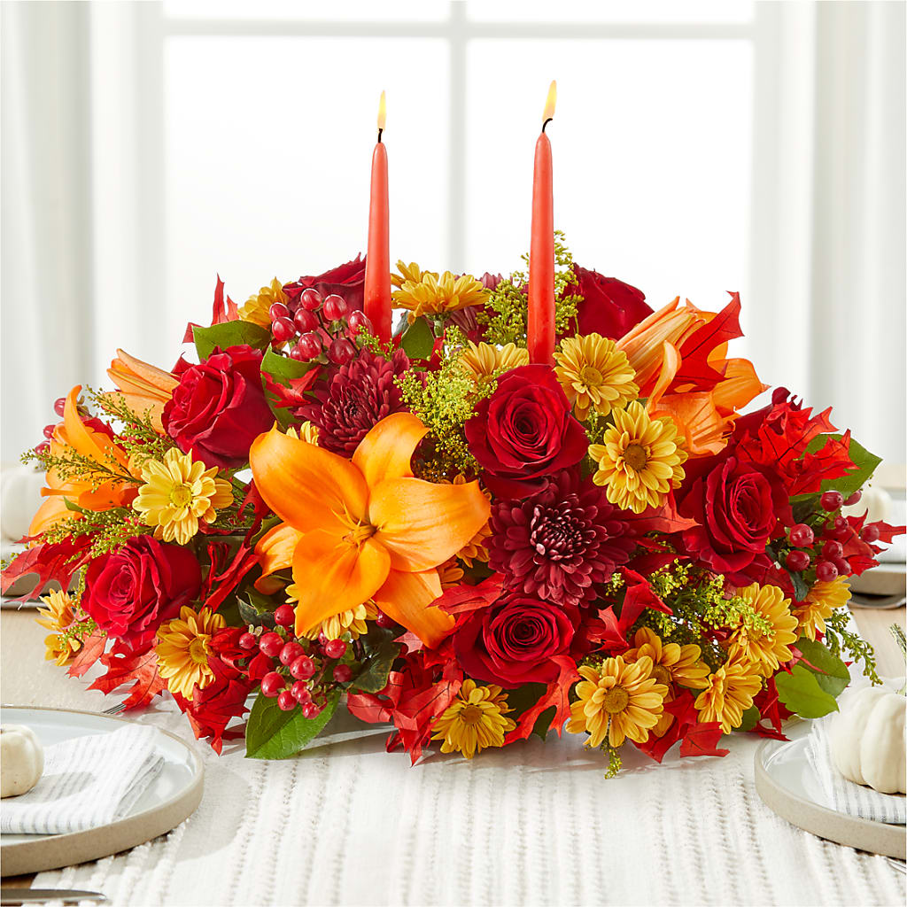 Autumn's Embrace Centerpiece – TOWN CENTER FLORIST & GIFTS INC, Orlando FL