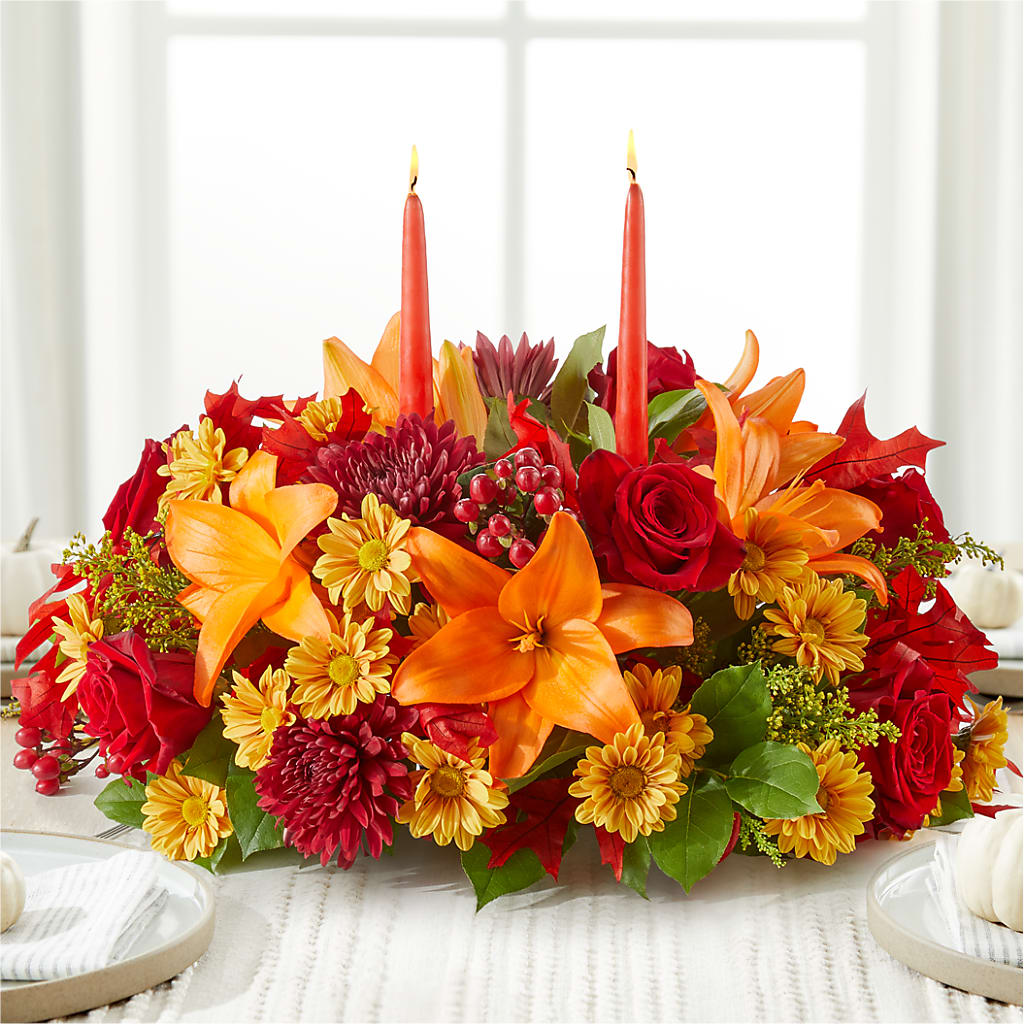 Autumn's Embrace Centerpiece – TOWN CENTER FLORIST & GIFTS INC, Orlando FL