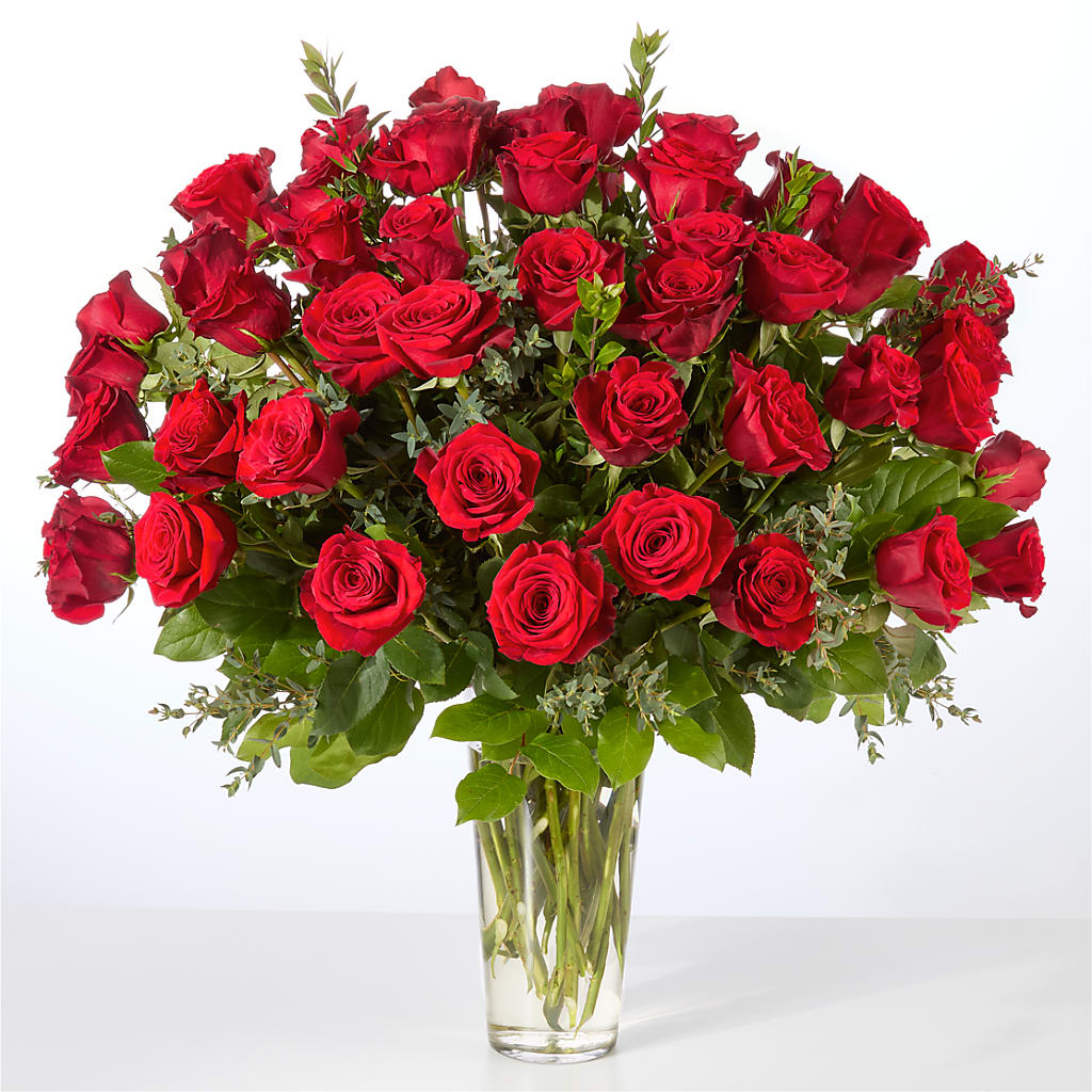 Forever Yours Fifty Stem Red Rose Bouquet – TOWN CENTER FLORIST & GIFTS INC, Orlando FL